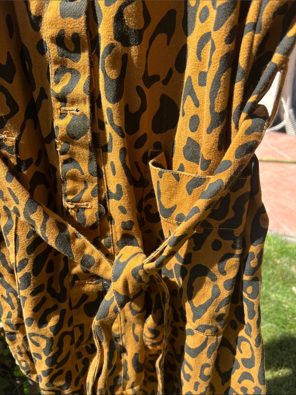Future Collective Leopard Print Button-Front Shirt Dress - Picture 6 of 14